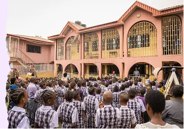 Students at God’s Blessing Kiddies College